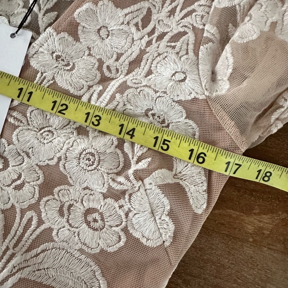 For Love & Lemons x Free People sheer embroidered party dress size L NWT - Picture 9 of 13